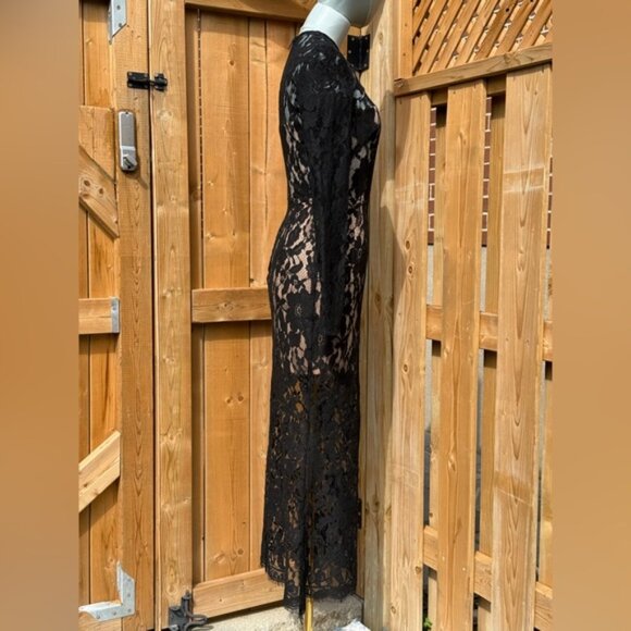 🆕 BRONX & BANCO 🧿 NWOT Colette Noir Black Lace Gown, Sz XS US 2 - Picture 9 of 16
